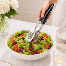 2-in-1 Serving Salad Tong - Black - 9.5"