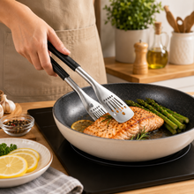 2-in-1 Serving Salad Tong - Black - 9.5"