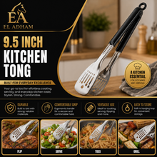2-in-1 Serving Salad Tong - Black - 9.5"