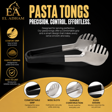 Professional Stainless Steel Pasta Server - Black Ergonomic Handle