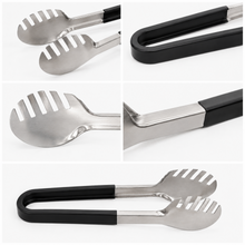 Professional Stainless Steel Pasta Server - Black Ergonomic Handle
