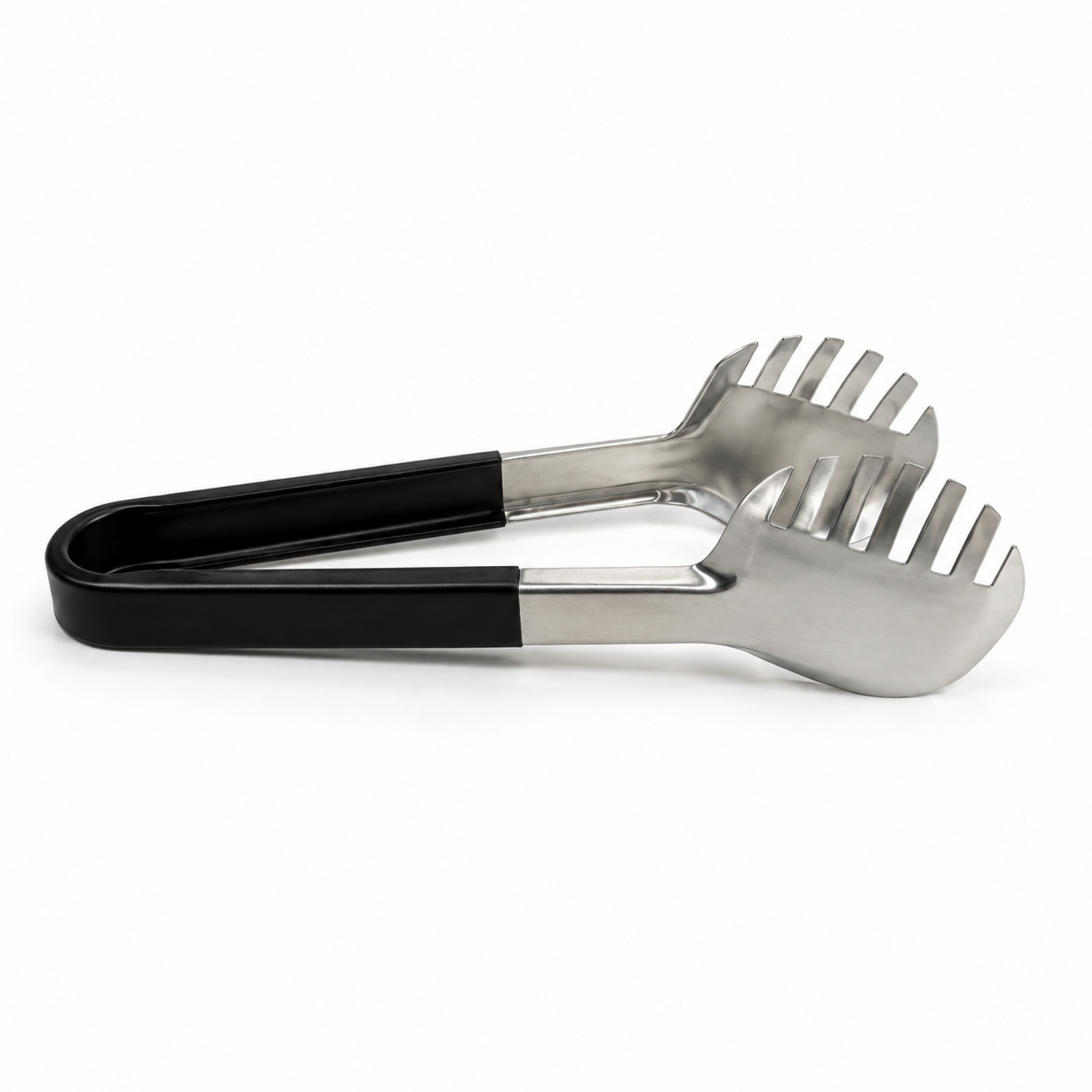 Professional Stainless Steel Pasta Server - Black Ergonomic Handle