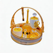 Luxury Black and Gold Incense Burner with Crystal Accents