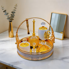 Luxury Black and Gold Incense Burner with Crystal Accents