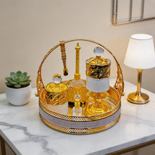 Luxury White and Gold Incense Burner with Crystal Accents