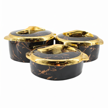 Luxury Black & Gold Insulated Casserole 1.5/2/2.5L- 6 Set