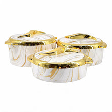 Luxury White & Gold Insulated Casserole 1.5/2/2.5L- 6 Set