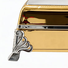 Large Gold & Chrome Insulated Rectangular Casserole - Premium Thermal Buffet Serving Dish