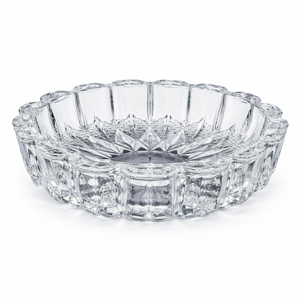 Crystal Cut Glass Serving Bowl