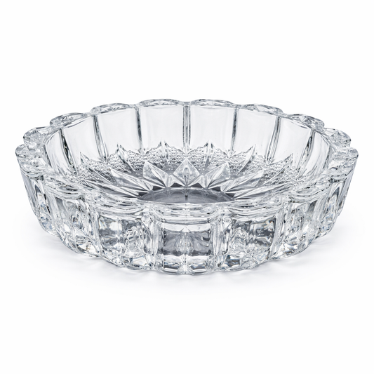 Crystal Cut Glass Serving Bowl