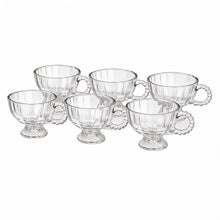 Vintage Style Glass Serving Cups - 6 Piece