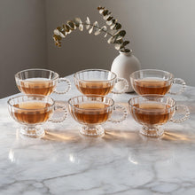 Vintage Style Glass Serving Cups - 6 Piece