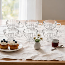 Vintage Style Glass Serving Cups - 6 Piece