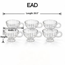 Vintage Style Glass Serving Cups - 6 Piece
