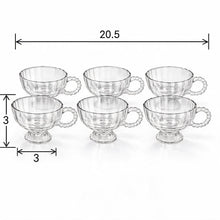 Vintage Style Glass Serving Cups - 6 Piece