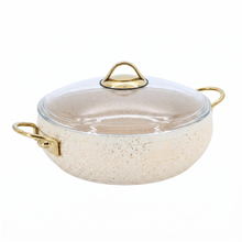 Lavonni 26CM Beige Granite Low Pot Rounded