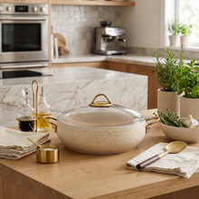 Lavonni 26CM Beige Granite Low Pot Rounded