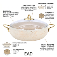 Lavonni 26CM Beige Granite Low Pot Rounded