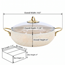 Lavonni 26CM Beige Granite Low Pot Rounded