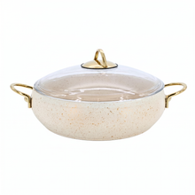 Lavonni 26CM Beige Granite Low Pot Rounded