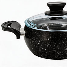 Lavonni 18CM Black Granite Deep Pot Rounded