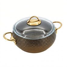 Lavonni 20CM Black-Gold Granite Deep Pot Rounded