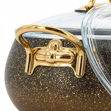 Lavonni 20CM Black-Gold Granite Deep Pot Rounded