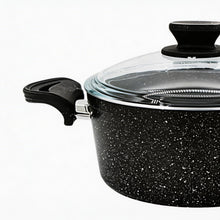 Lavonni 22CM Black Granite Deep Pot Traditional