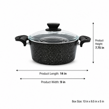Lavonni 22CM Black Granite Deep Pot Traditional