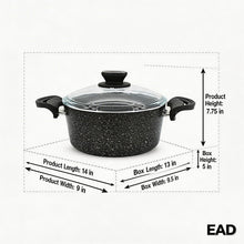 Lavonni 22CM Black Granite Deep Pot Traditional