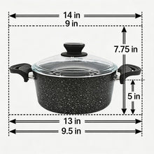 Lavonni 22CM Black Granite Deep Pot Traditional