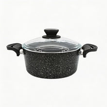 Lavonni 22CM Black Granite Deep Pot Traditional