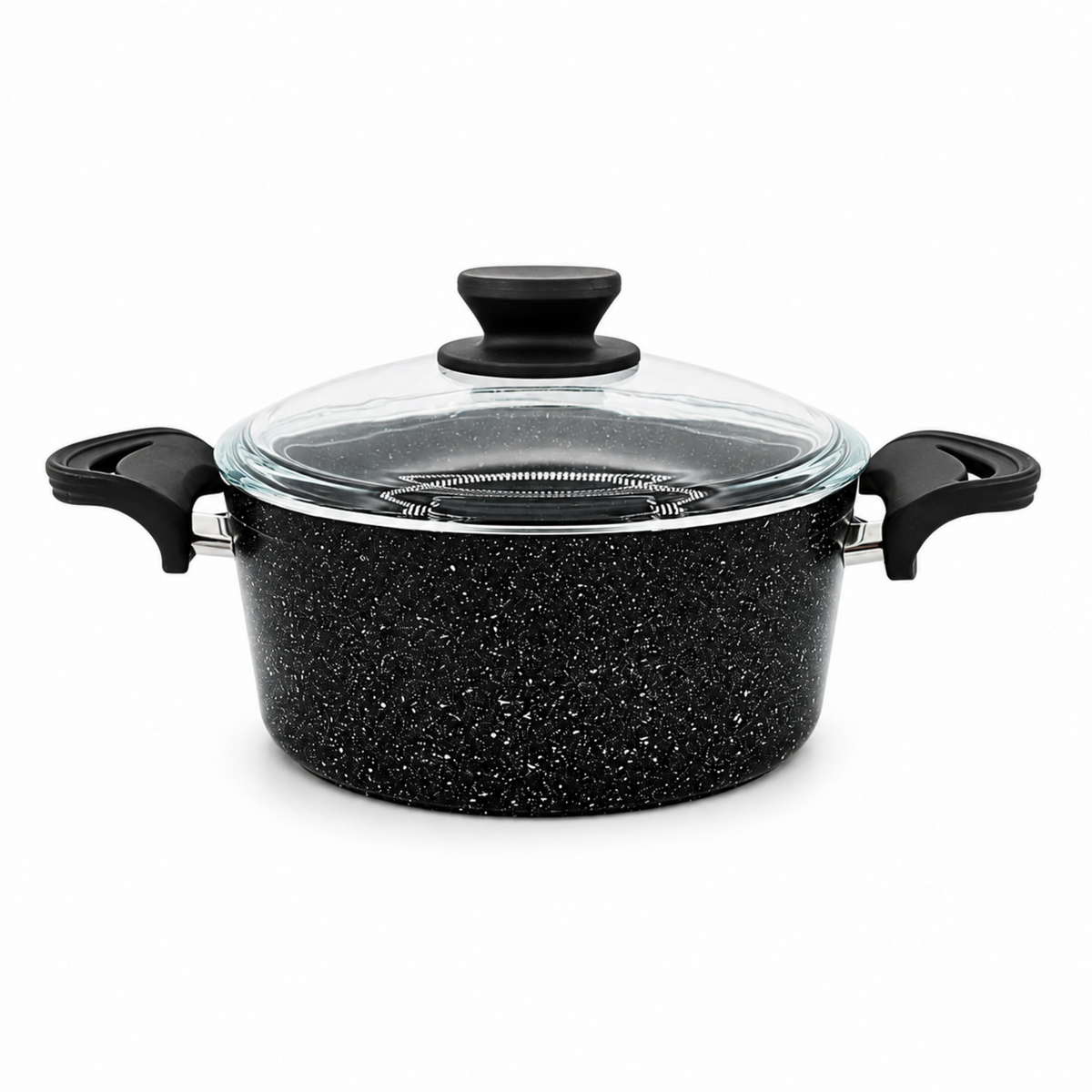 Lavonni 22CM Black Granite Deep Pot Traditional