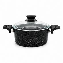 Lavonni 22CM Black Granite Deep Pot Traditional