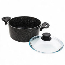 Lavonni 24CM Black Granite Deep Pot Traditional