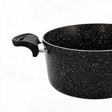 Lavonni 24CM Black Granite Deep Pot Traditional