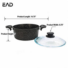 Lavonni 24CM Black Granite Deep Pot Traditional