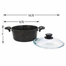 Lavonni 24CM Black Granite Deep Pot Traditional
