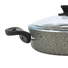 Lavonni 9.5"-24cm Gray Granite Low Pot Traditional