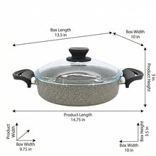 Lavonni 9.5"-24cm Gray Granite Low Pot Traditional