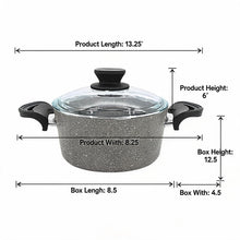 Lavonni 20CM Gray Granite Deep Pot Traditional