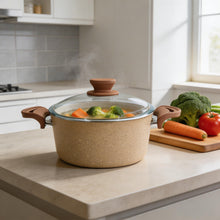 Lavonni 22CM Beige Granite Deep Pot Traditional
