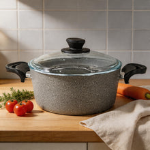 Lavonni 8.5" - 22cm Gray Granite Deep Pot Traditional