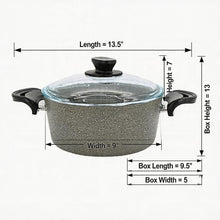 Lavonni 8.5" - 22cm Gray Granite Deep Pot Traditional
