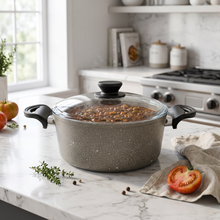 Lavonni 24CM Gray Granite Deep Pot Traditional