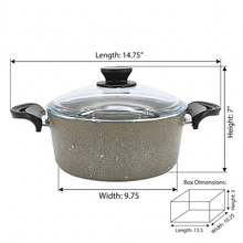 Lavonni 24CM Gray Granite Deep Pot Traditional
