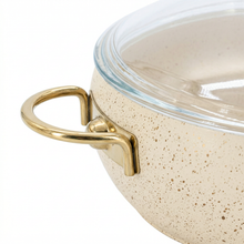 Lavonni 30CM Beige Granite Low Pot Rounded