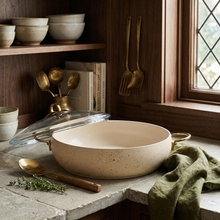 Lavonni 30CM Beige Granite Low Pot Rounded