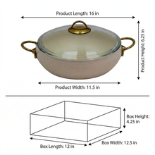 Lavonni 11"-28cm Beige Granite Low Pot Rounded