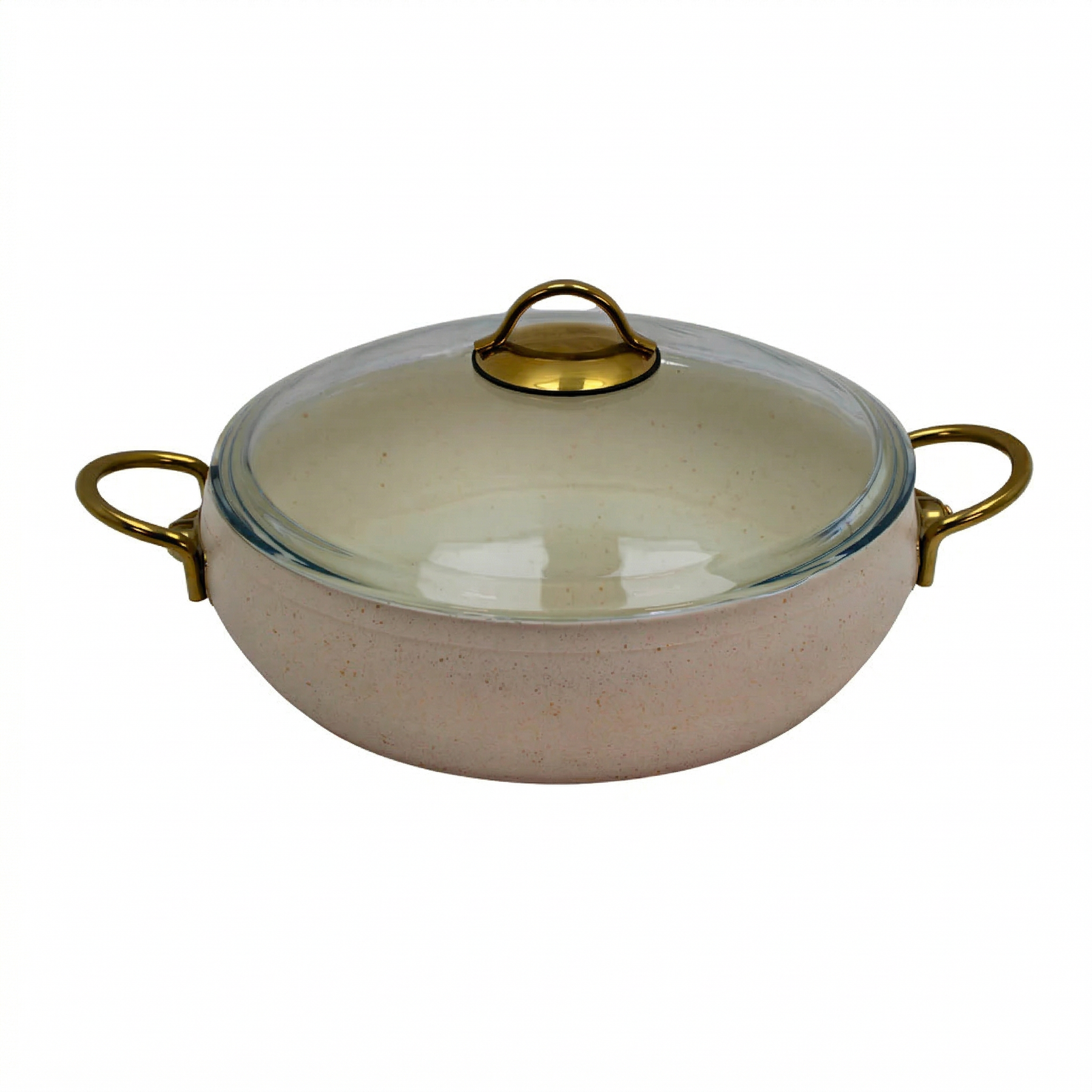 Lavonni 11"-28cm Beige Granite Low Pot Rounded